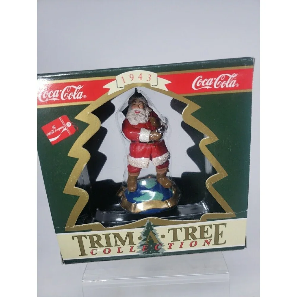 Coca Cola Trim A Tree Collection 1943 Santa Traveled Refreshed Ornament 1993 VTG